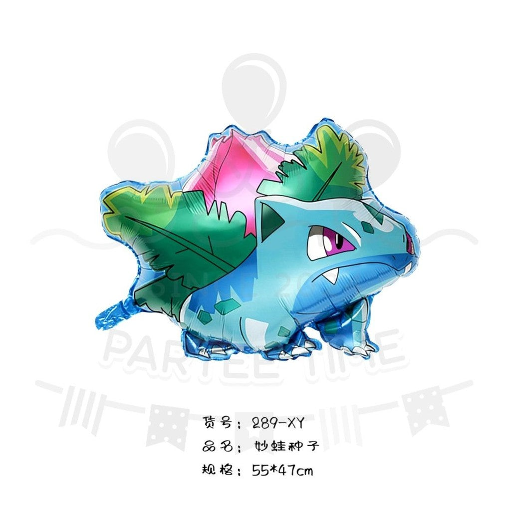 ParteeTime Kids Pokemon Pikachu Bulbasaur Charmander Squirtle Themed Foil Balloon Birthday Party Decoration