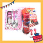 ParteeTime Kids Gifts Box Set Cute Cartoon Stainless Steel Spoon Fork Tableware Set With Water Bottle BPA FREE 350ml