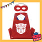 ParteeTime Kids Mask Cape Children Superhero Spiderman Capes Birthday Party Dress Up Toy Cape Cosplay Costume