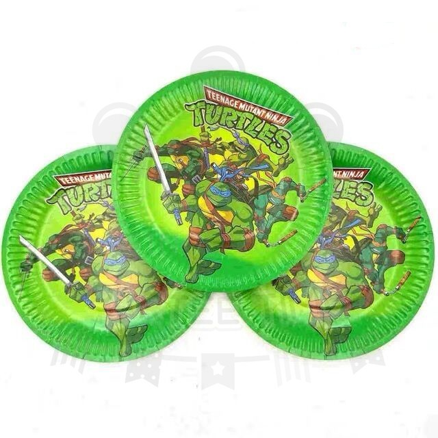 ParteeTime Kids Ninja Turtle Birthday Theme Decorations Kids Birthday Balloon Banner Hang Swirl Backdrop Tablecloth