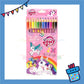 ParteetTime Kids Cute Cartoon 12pcs Color Pencil Non Toxic Coloring Stationery Set Birthday Party Gift Goodies Bag
