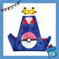 ParteeTime Kids Mask Cape Children Pikachu Capes Birthday Party Dress Up Toy Cape Cosplay Costume