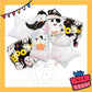 ParteeTime Kids Spooky Halloween Celebration Party Decoration 5pcs Set Foil Balloon
