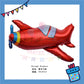 Parteetime Kids Large Vehicle Transportation Train Airplane Tank Fire Truck Theme Foil Balloon Birthday Party Decoration