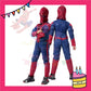 ParteeTime Kids Boy Girl Spiderman Dress Bodysuit Set Jumpsuit Cosplay Costumes Fancy