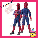 ParteeTime Kids Boy Girl Spiderman Dress Bodysuit Set Jumpsuit Cosplay Costumes Fancy