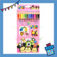 ParteetTime Kids Cute Cartoon 12pcs Color Pencil Non Toxic Coloring Stationery Set Birthday Party Gift Goodies Bag