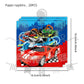 ParteeTime Kids Hot Wheels Birthday Theme Decorations Party Balloon Banners Hang Swirls Backdrop Tablecloth Cake Topper