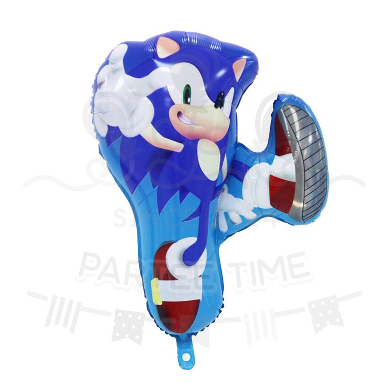 ParteeTime Kids Sonic Themed Foil Balloon Birthday Party Decoration Foil Belon Tema Sonic Hari Jadi Hiasan