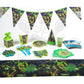 ParteeTime Kids Ninja Turtle Birthday Theme Decorations Kids Birthday Balloon Banner Hang Swirl Backdrop Tablecloth