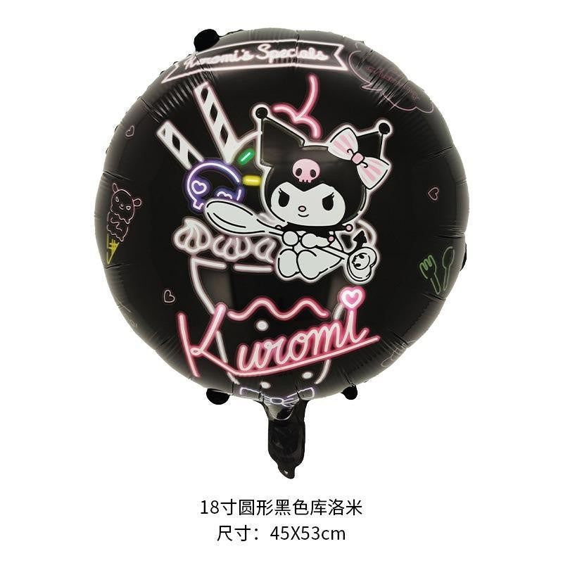 ParteeTime Kids Kuromi Birthday Theme Decorations Birthday Party Supplies Banners Backdrop Set Budak Hari Jadi Hiasan