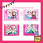 ParteeTime Kids Gifts Cute Cartoon Trifold Wallet Princess Elsa Barbie Dompet Lipat Kartun Comel Kanak-Kanak