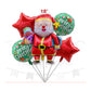 ParteeTime Kids Merry Christmas Themed Foil Balloon Birthday Party Decoration Foil Belon Tema Hari Krismas Hari Jadi