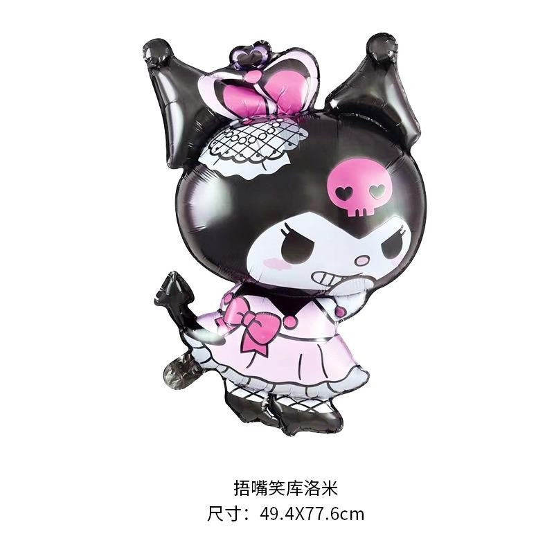 ParteeTime Kids Kuromi Birthday Theme Decorations Birthday Party Supplies Banners Backdrop Set Budak Hari Jadi Hiasan