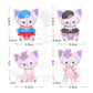 ParteeTime Kids LinaBell Mini Cake Topper Cute Characters Figures Set Cake Decoration Birthday Party Collection Playset