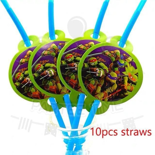 ParteeTime Kids Ninja Turtle Birthday Theme Decorations Kids Birthday Balloon Banner Hang Swirl Backdrop Tablecloth