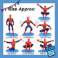 ParteeTime Kids Spiderman Mini Cake Topper Cute Characters Figures Set Cake Decoration Birthday Party Collection Playset