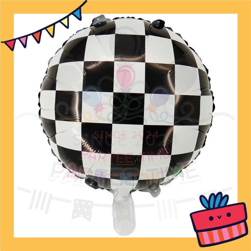 ParteeTime Kids Racing Themed Car Wheel Tire Air Globos Foil Balloon Birthday Party Decoration