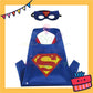 ParteeTime Kids Mask Cape Children Superhero Spiderman Capes Birthday Party Dress Up Toy Cape Cosplay Costume