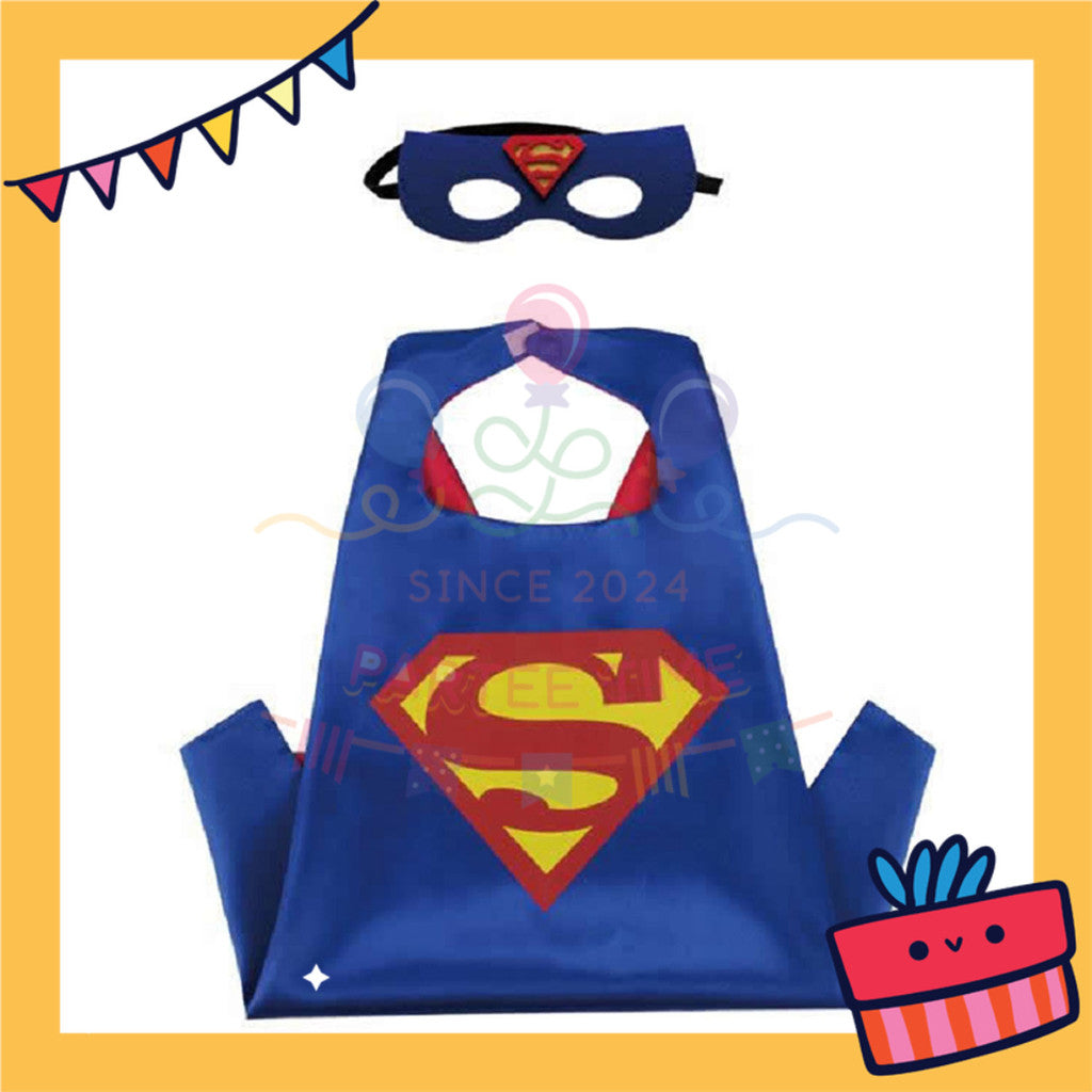 ParteeTime Kids Mask Cape Children Superhero Spiderman Capes Birthday Party Dress Up Toy Cape Cosplay Costume