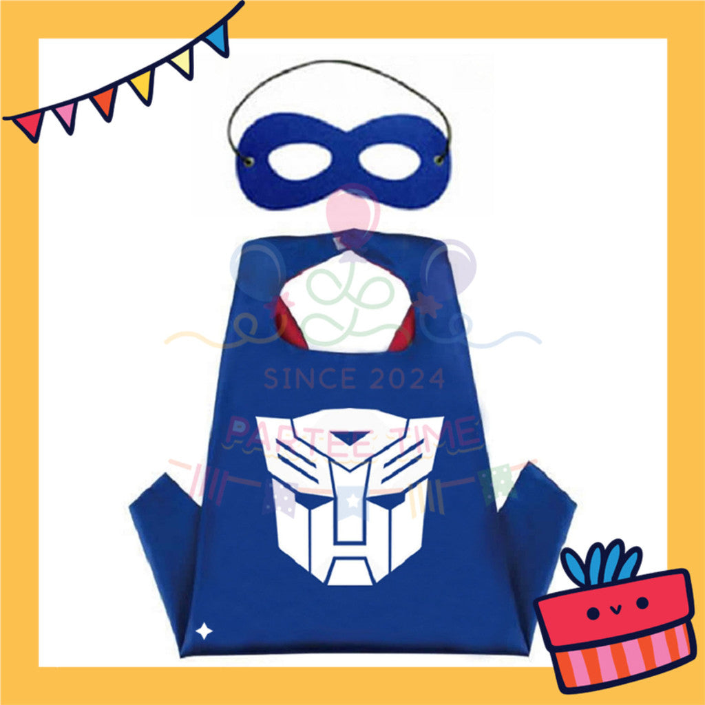 ParteeTime Kids Mask Cape Children Superhero Spiderman Capes Birthday Party Dress Up Toy Cape Cosplay Costume