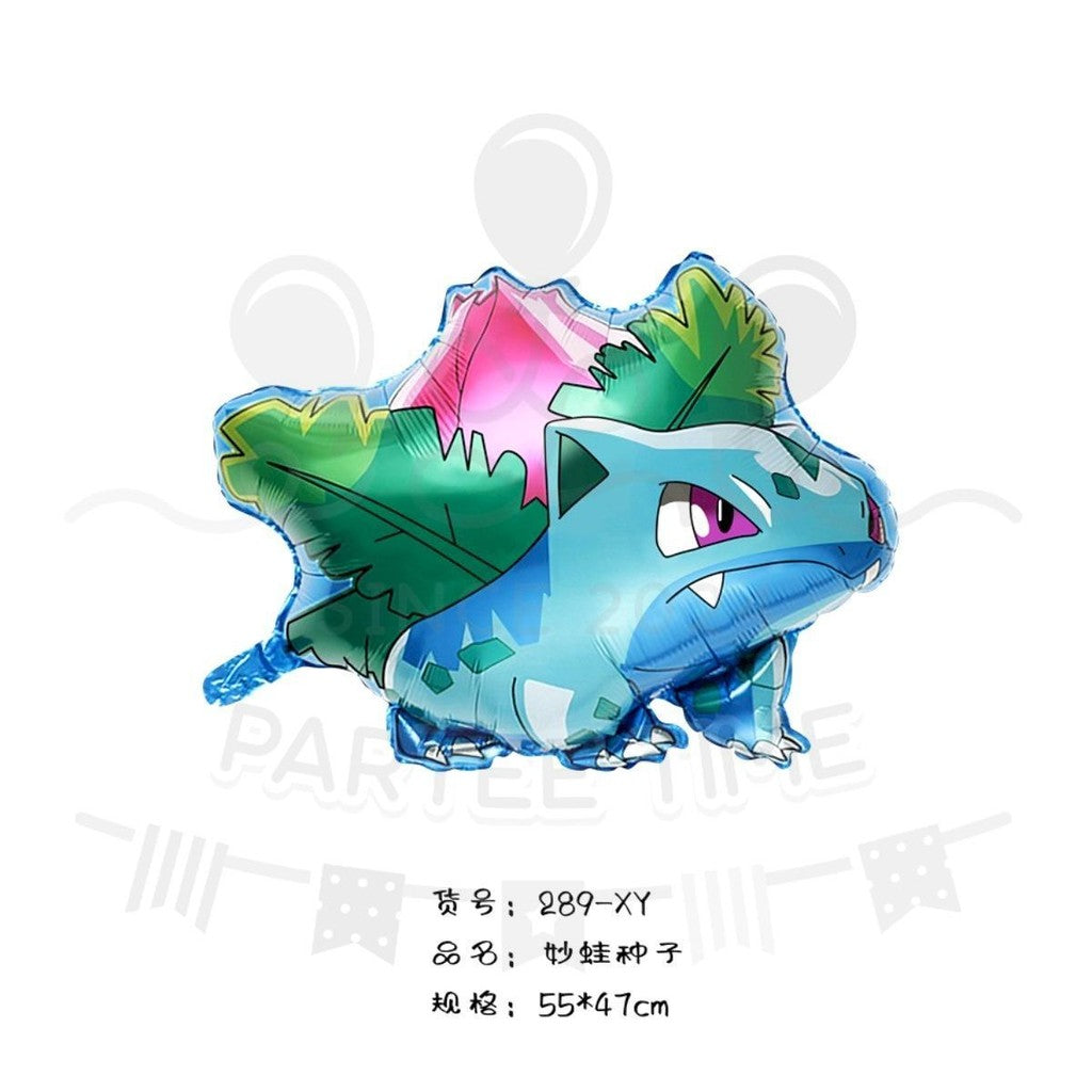 ParteeTime Kids Pokemon Pikachu Bulbasaur Charmander Squirtle Themed Foil Balloon Birthday Party Decoration