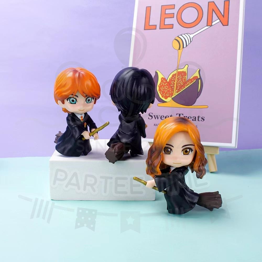ParteeTime Kids Harry Potter Mini Cake Topper Characters Figures Set Cake Decoration Birthday Party Collection Playset