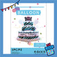 ParteeTime Kids 4D Sitting Teddy Bear Hugging Cake Themed Foil Balloon Birthday Party Decoration