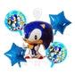ParteeTime Kids Sonic Spiderman Naruto Birthday Party Decoration 5pcs Set Foil Balloon Set Belon Hari Jadi Kanak-Kanak