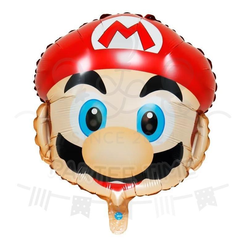 ParteeTime Kids Super Mario Princess Peach Luigi Themed Foil Balloon Birthday Party Decoration