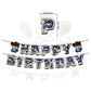 ParteeTime Kids Birthday Party Celebration Decoration Set Conan 4 in 1 Banner Balloon Cake Cupcake Topper Hari Jadi