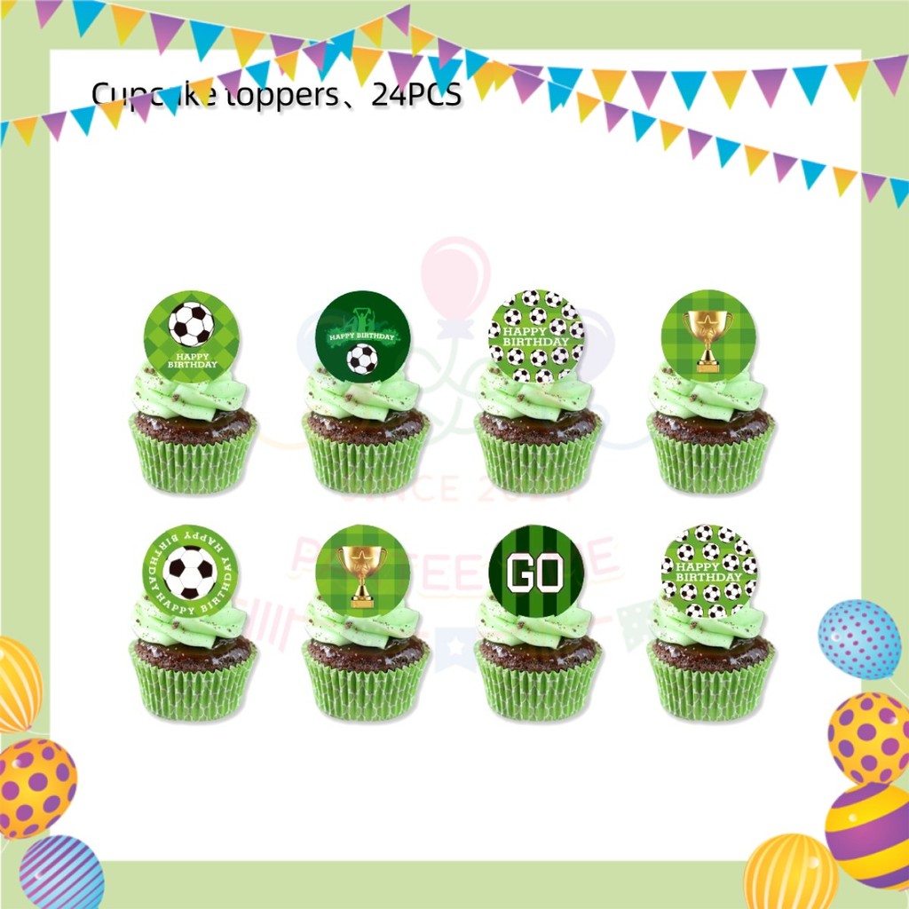 ParteeTime Kids Football Birthday Theme Decorations Kids Birthday Balloon Banner Set Budak Hari Jadi Bola Sepak Hiasan