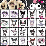 ParteeTime Kids Non-Toxic Temporary Tattoos Cute Cartoon Sanrio Kuromi Melody Cinnamoroll Body Make Up Parties Carnival