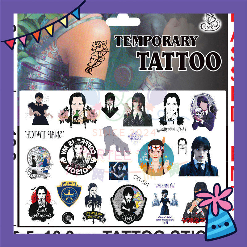 ParteeTime Kids Non-Toxic Temporary Tattoos Cartoon Tattoos Body Make Up Parties Carnival