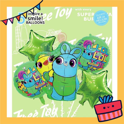 ParteeTime Kids Lotso Birthday Party Decoration 5pcs Set Foil Balloon Set Belon Lotso 5pcs Hiasan Hari Jadi Kanak-Kanak