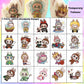 ParteeTime Kids Non-Toxic Temporary Tattoos Labubu Cartoon Body Make Up Parties Carnival