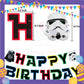 ParteeTime Kids Birthday Party Celebration Decoration Set Star War 4 in 1 Banner Balloon Cake Cupcake Topper