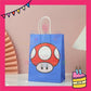 ParteeTime Birthday Kids 1pcs Mario Party Favor Gift Bags with Handle Paper Bag Doorgift Packaging Goodies Bag Gift Beg