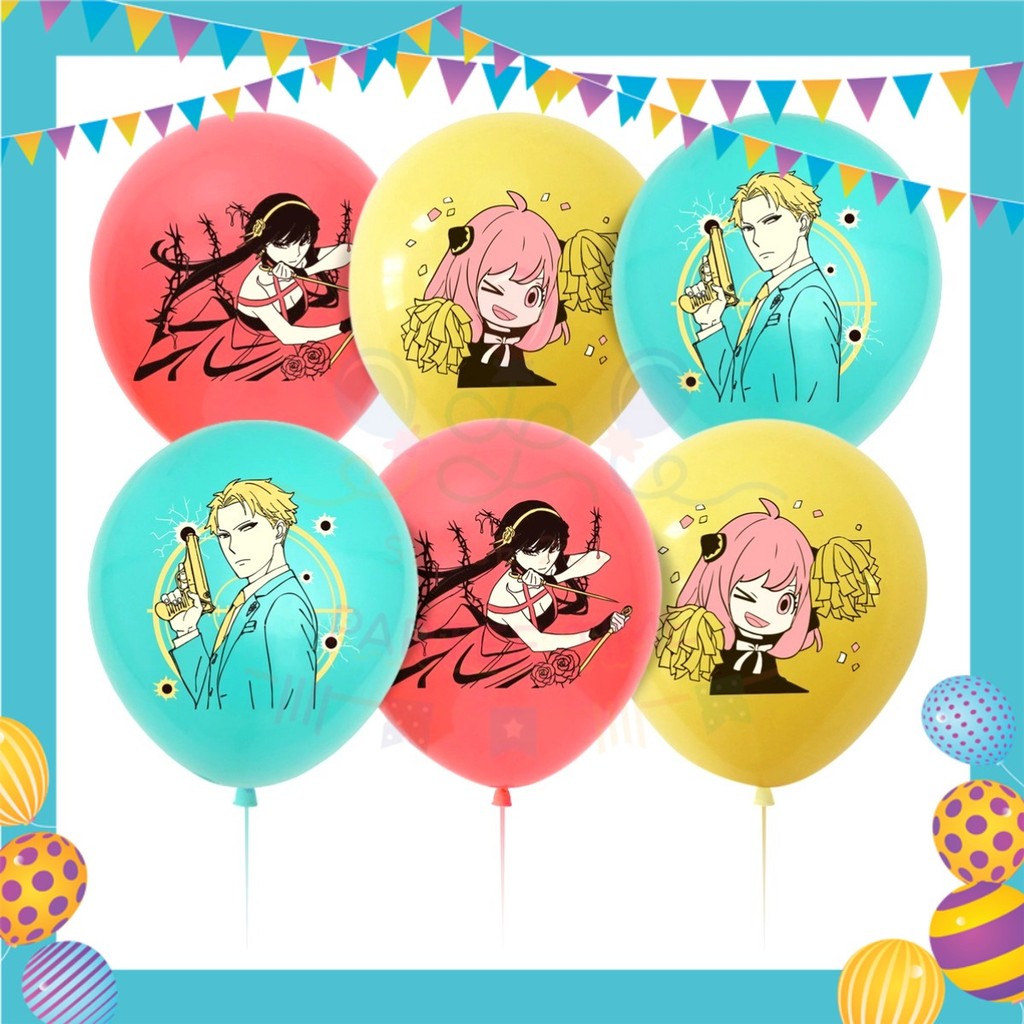 ParteeTime Kids Birthday Party Celebration Decoration Set SPY X FAMILY 4 in 1 Majlis Sambutan Hari Jadi Kanak-Kanak