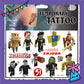 ParteeTime Kids Non-Toxic Temporary Tattoos Cartoon Tattoos Body Make Up Parties Carnival