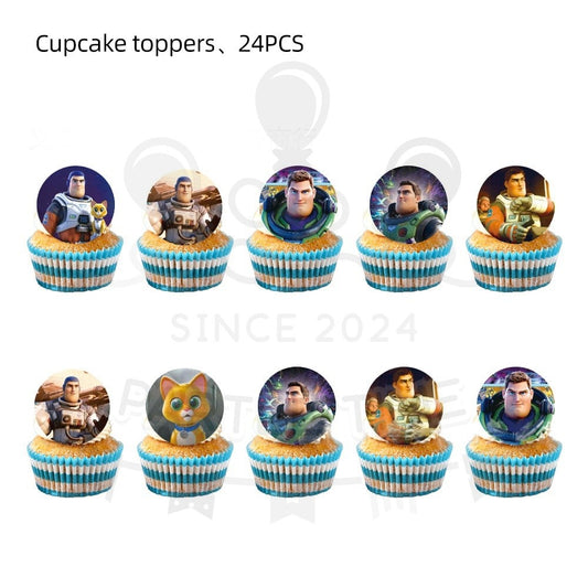 ParteeTime Kid Birthday Party Celebration Decoration Set Buzz 4 in 1 Banner Balloon Cake Cupcake Topper Majlis Hari Jadi