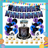 ParteeTime Kids Birthday Party Celebration Decoration Set Black Panther 4 in 1 Majlis Sambutan Hari Jadi Kanak-Kanak