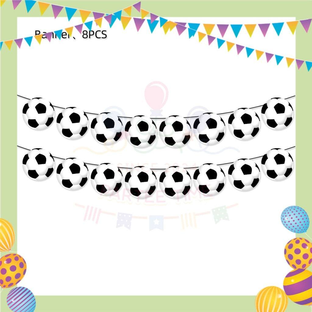 ParteeTime Kids Football Birthday Theme Decorations Kids Birthday Balloon Banner Set Budak Hari Jadi Bola Sepak Hiasan