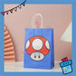 ParteeTime Kids Birthday 1pcs Mario Princess Peach Gift Bags with Handle Paper Bag Packaging Beg Goodies Murah Hari Jadi