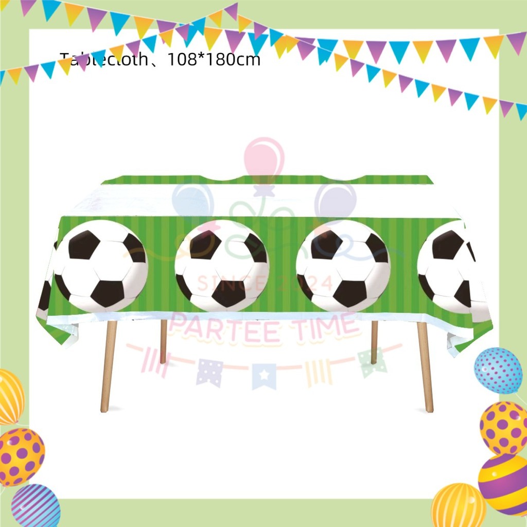 ParteeTime Kids Football Birthday Theme Decorations Kids Birthday Balloon Banner Set Budak Hari Jadi Bola Sepak Hiasan