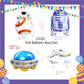 ParteeTime Kids Birthday Party Celebration Decoration Set Star War 4 in 1 Banner Balloon Cake Cupcake Topper