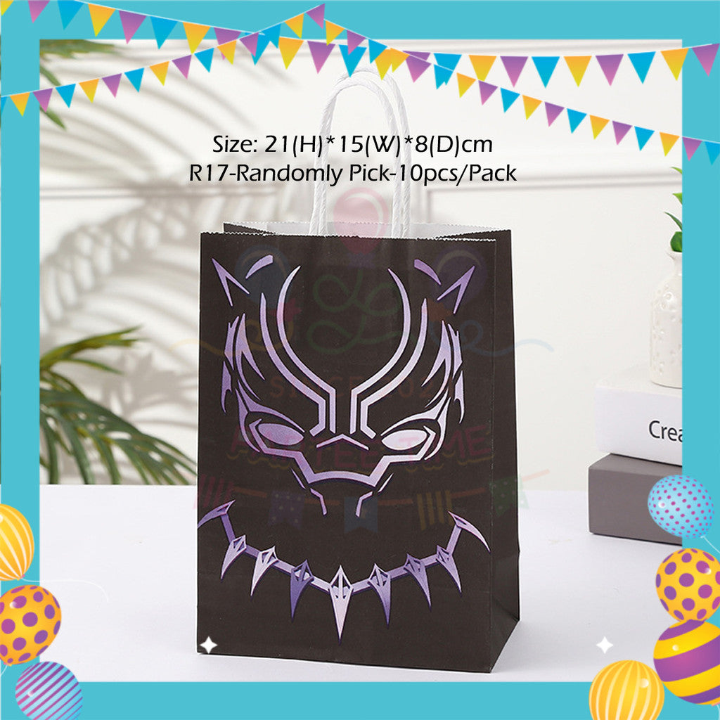 ParteeTime Kids Birthday Party Celebration Decoration Set Black Panther 4 in 1 Majlis Sambutan Hari Jadi Kanak-Kanak
