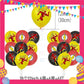 ParteeTime Kids Birthday Party Celebration Decoration Set Flash 4 in 1 Banner Balloon Cake Cupcake Topper