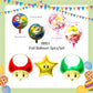 ParteeTime Kids Birthday Party Celebration Decoration Set Mario 4 in 1 Banner Cake Cupcake Topper Foil Balloon Hari Jadi