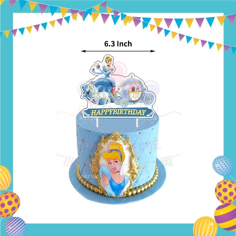 ParteeTime Kids Birthday Party Celebration Decoration Set Cinderella 4 in 1 Majlis Sambutan Hari Jadi Kanak-Kanak